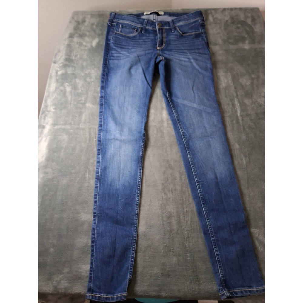 Hollister Super Skinny Jeans Womens 5R W27 L31 Medium Wash Low Rise Denim